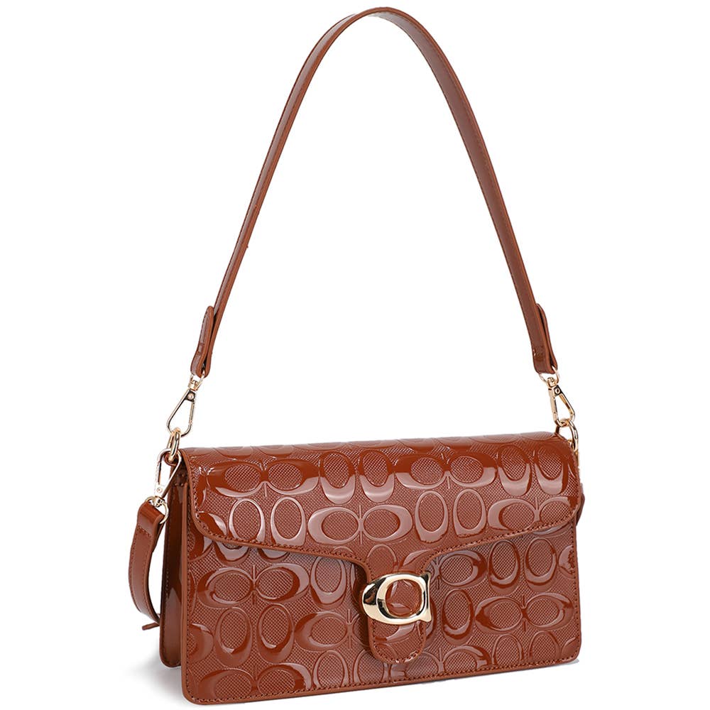 Oval Pattern Design Shoulder Crossbody Bag