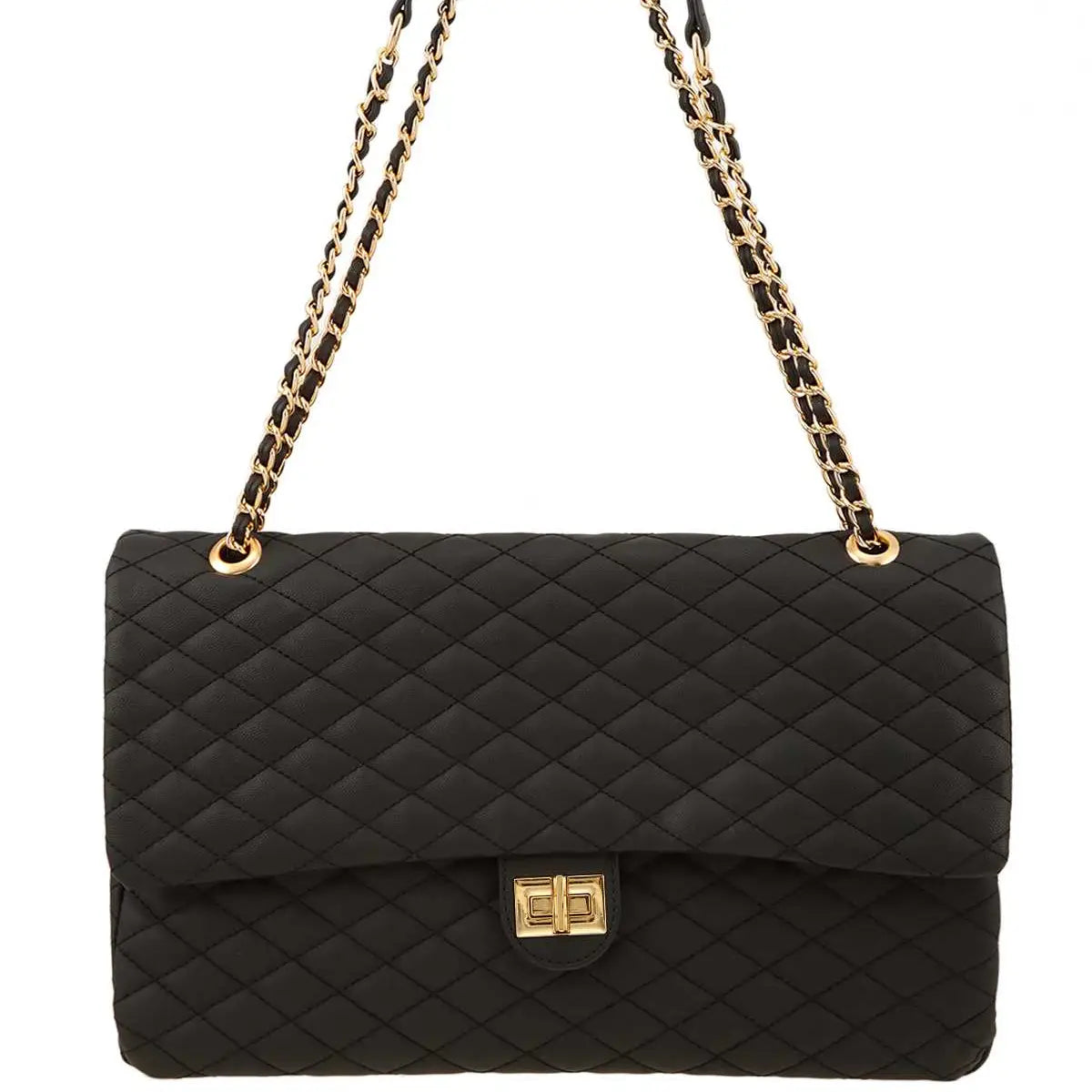 Medium Leather Chain Quilted Shoulder Bag