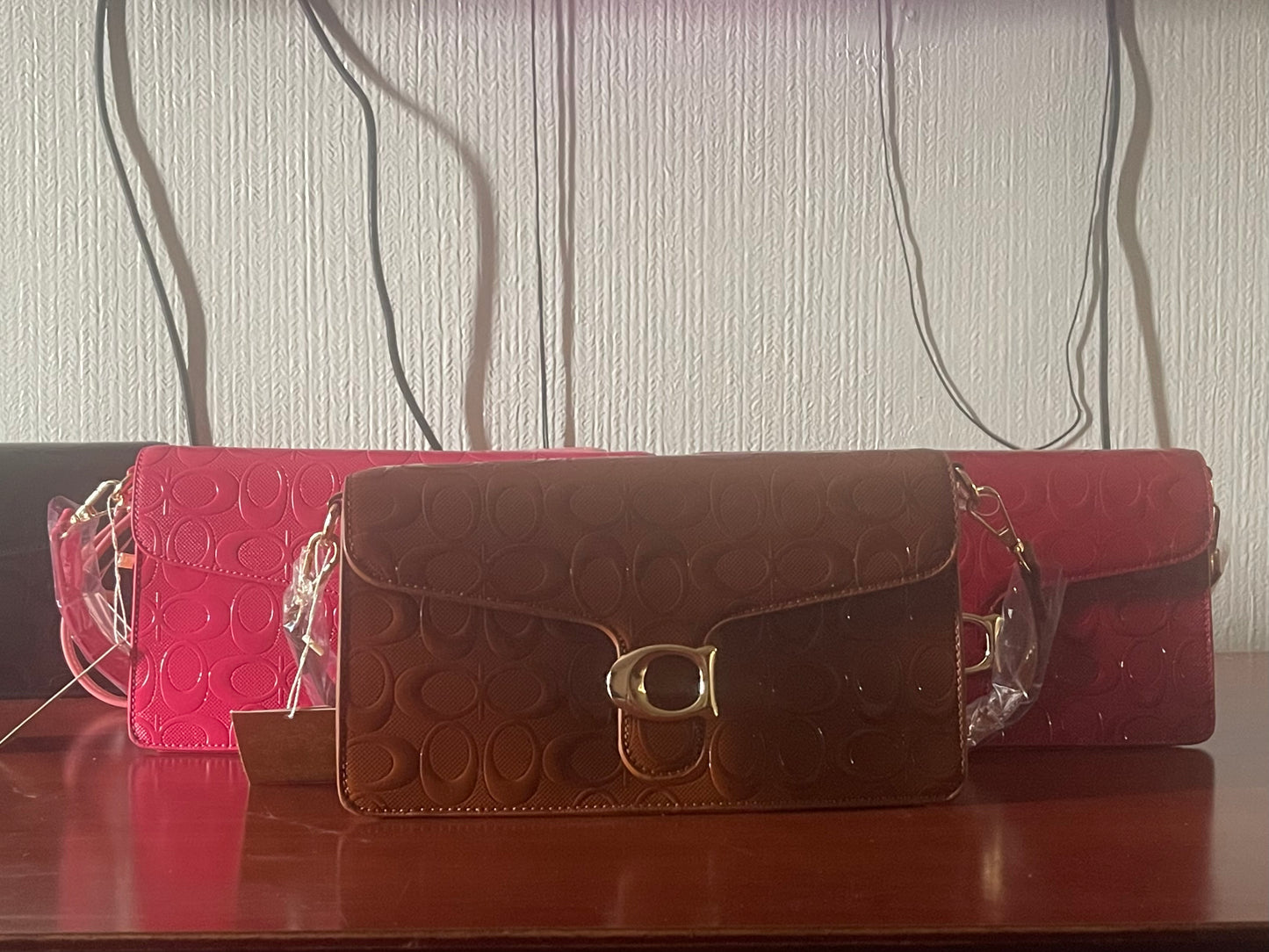 Oval Pattern Design Shoulder Crossbody Bag