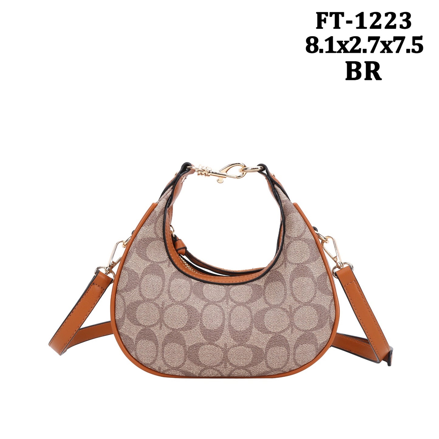Oval Print Design Crossbody Bag