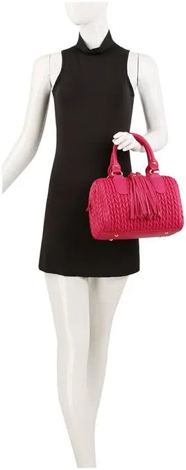 Braided Satchel with Tassel