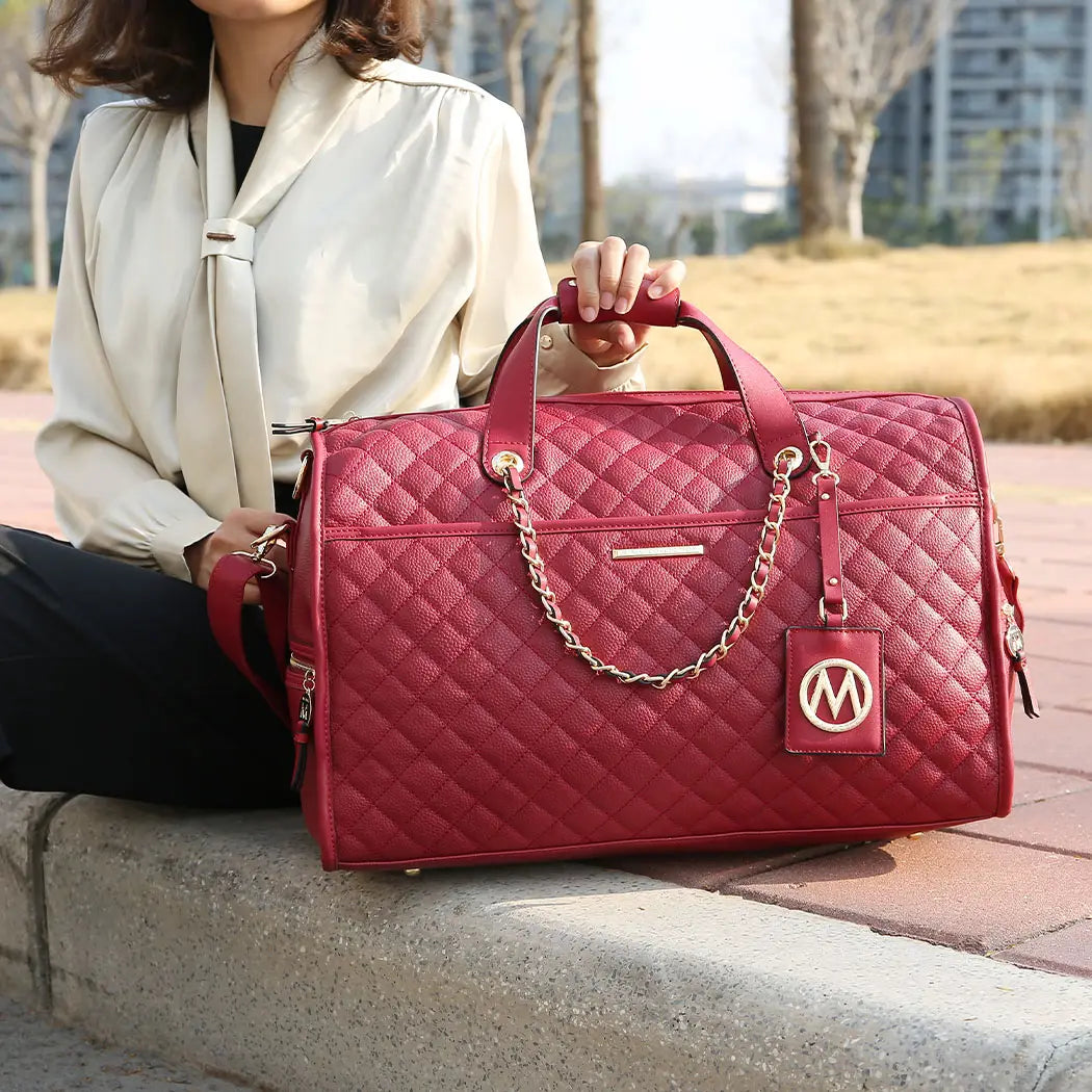 Mkf Lexie Women's Vegan Leather Duffle Bag By Mia K