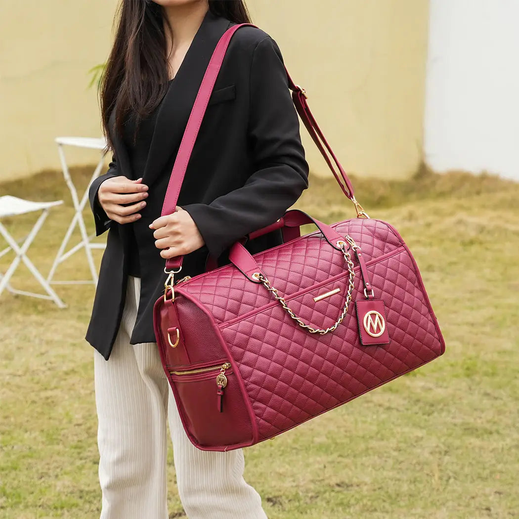 Mkf Lexie Women's Vegan Leather Duffle Bag By Mia K