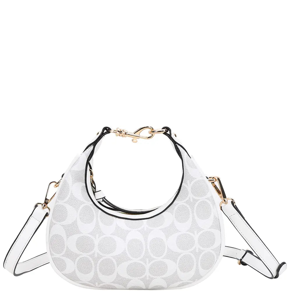 Oval Print Design Crossbody Bag