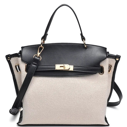 Stylish Woven Design Handle Satchel Bag case of 1 $70.25 MSRP $106.99