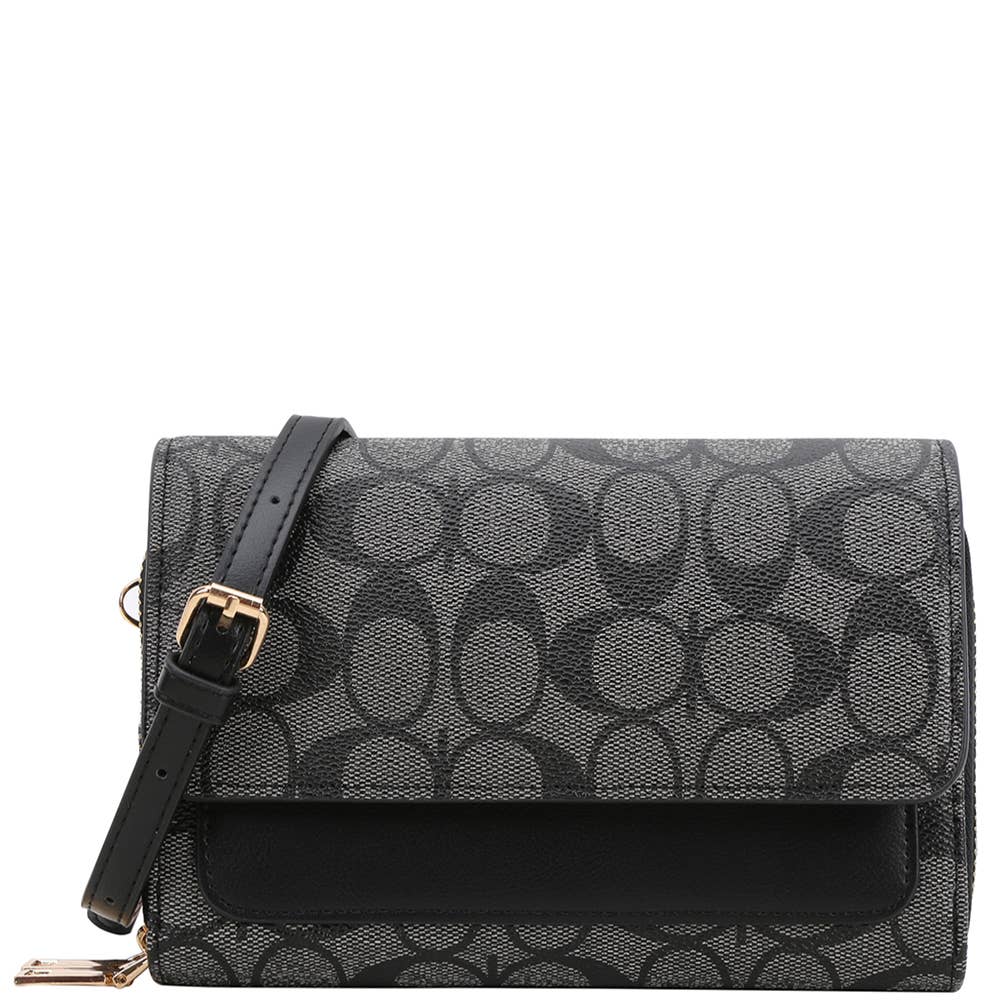 Oval Printed Crossbody Bag
