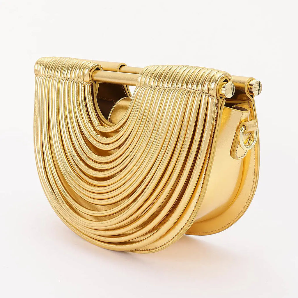 Metallic Faux Leather Noodle Bag case of 3 $29.00 MSRP $50.00