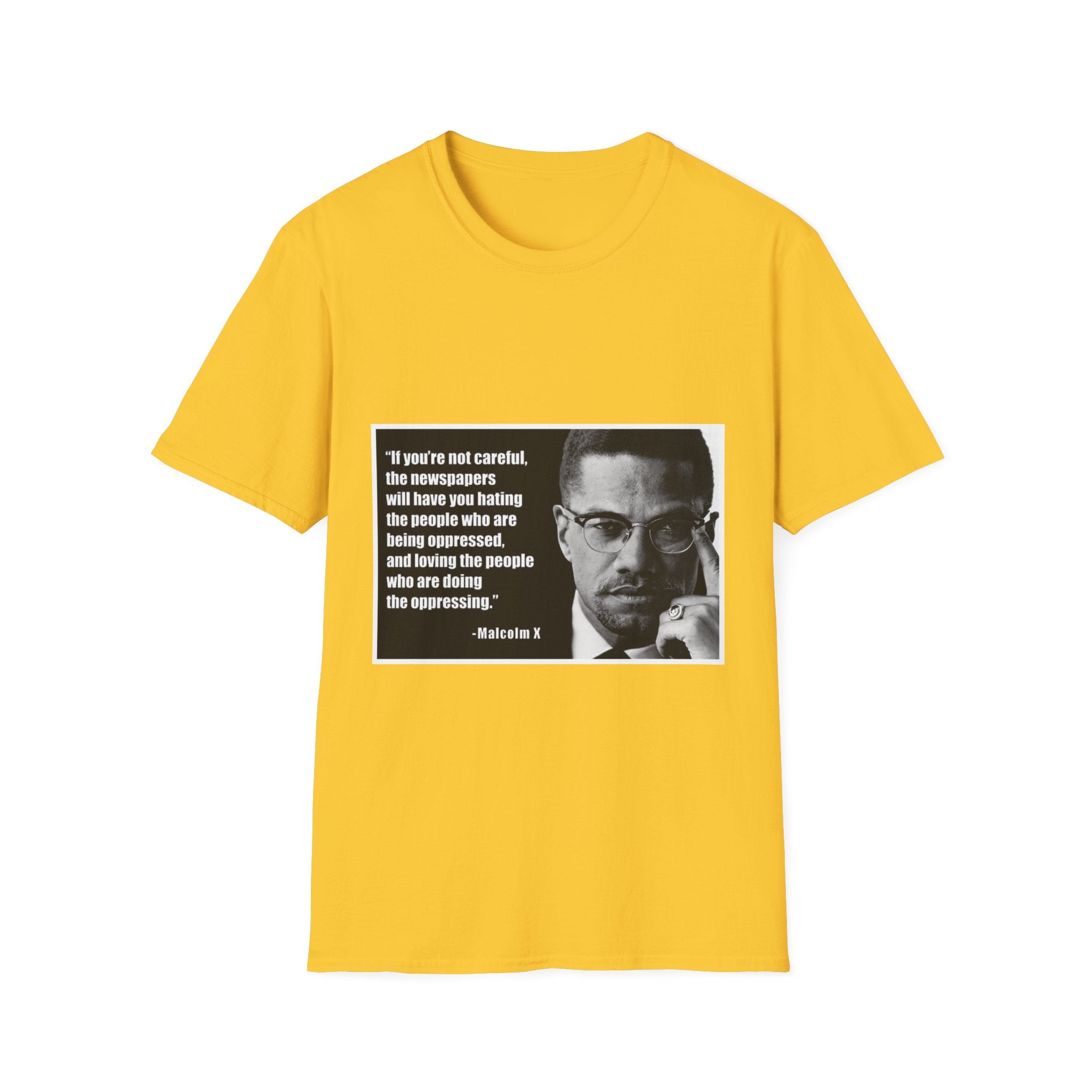 Malcom X Quote Unisex T-Shirt, Activist Tee, Civil Rights Leader Shirt, Black History Month, Social Justice Clothing, Inspirational Top