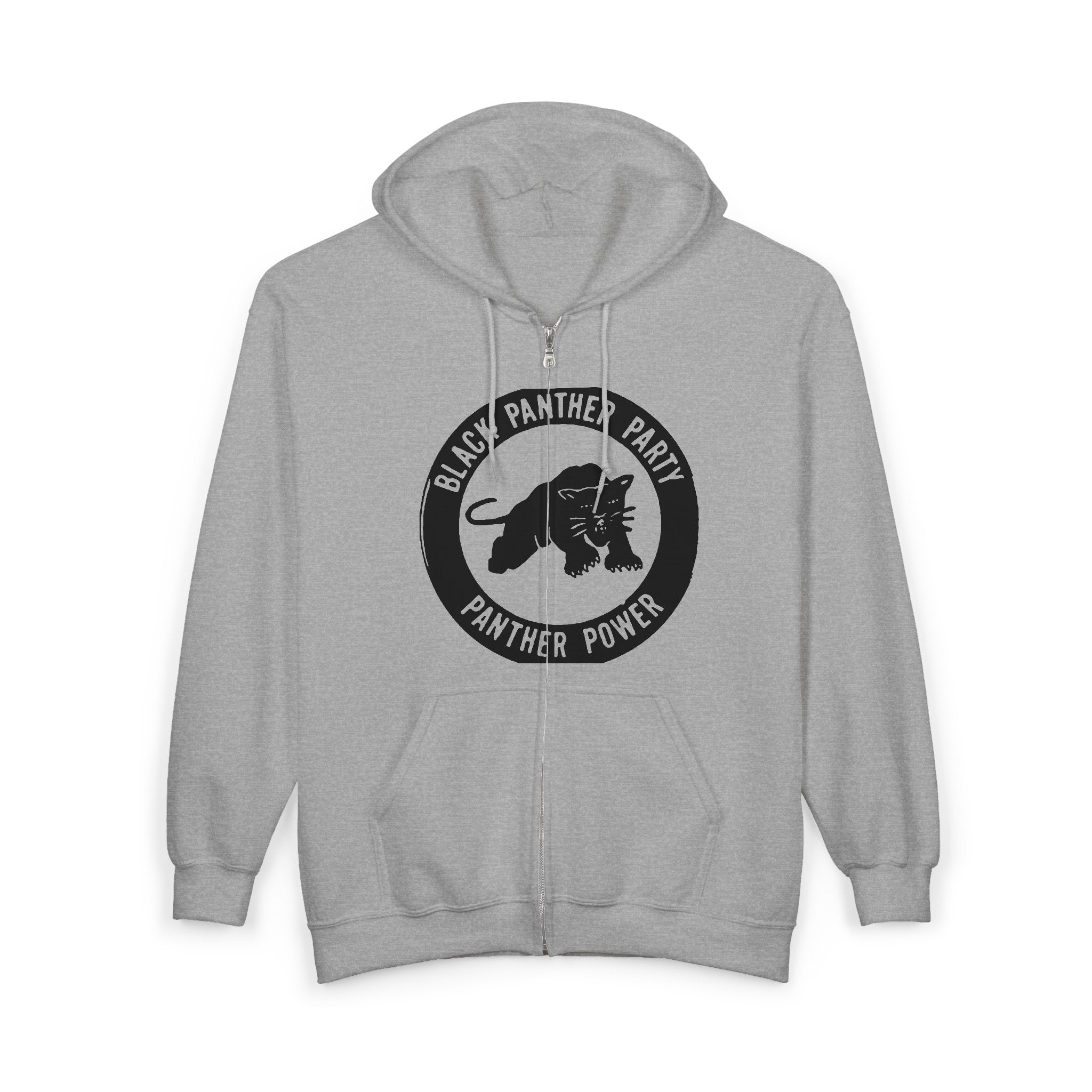 Black Panther Party Full Zip Hoodie for Social Justice Supporters, Comfy Activist Gear, Unisex Sweatshirt, Cozy Casual Wear, Great Gift for