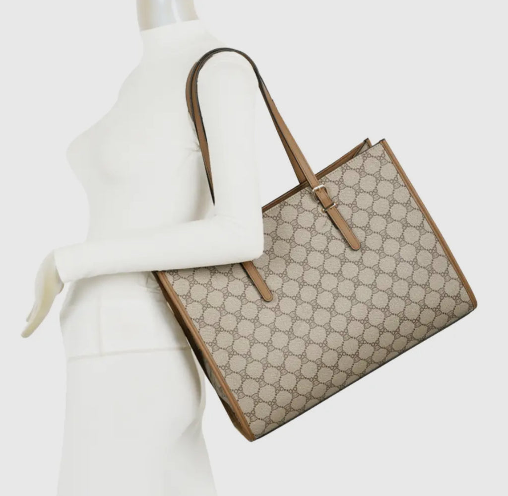 3IN1 Design Pattern Satchel W Backpack and Wallet