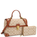 2in1 Oval Print Handle Satchel