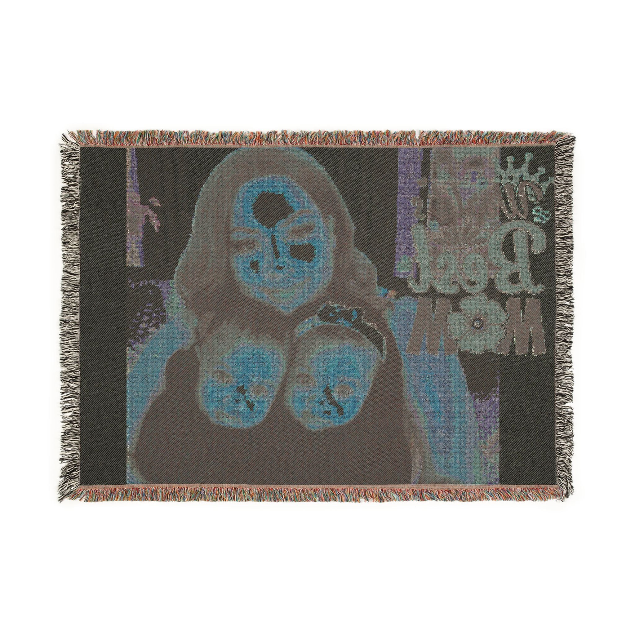 Personalized "Best Mom" Woven Blanket — Custom Photo Family Throw