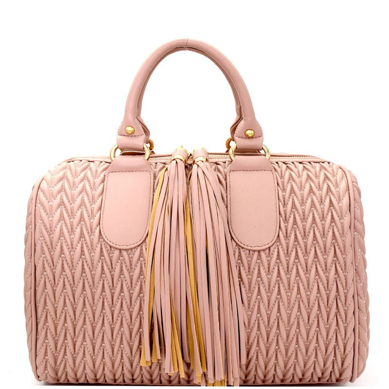 Braided Satchel with Tassel