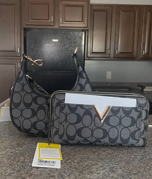 Oval Design Shoulder bag and Crossbody bag Set