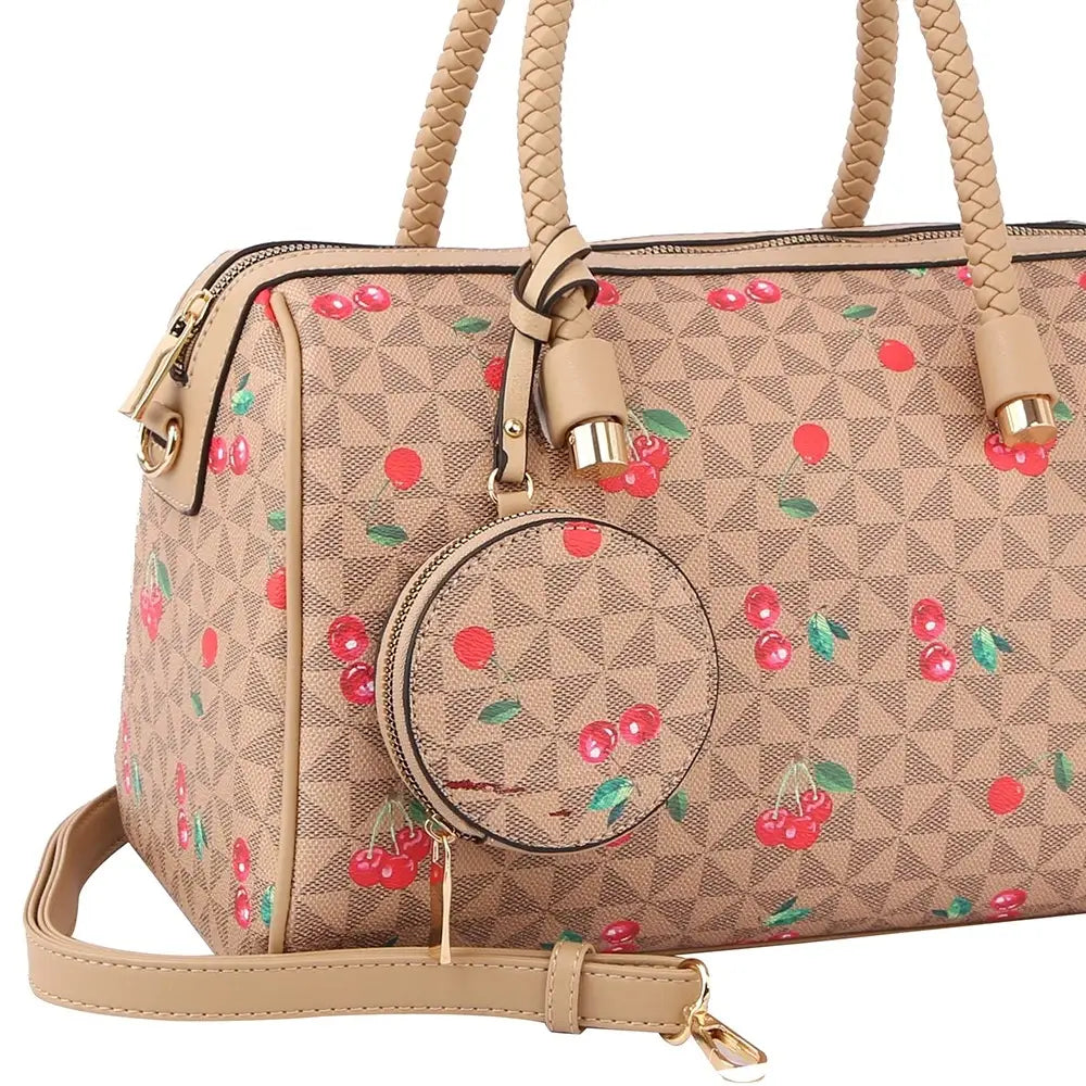 3IN1 Cherry Monogram Boston Bag W Wallet & Coin case of 3
$45.25 MSRP $89.99