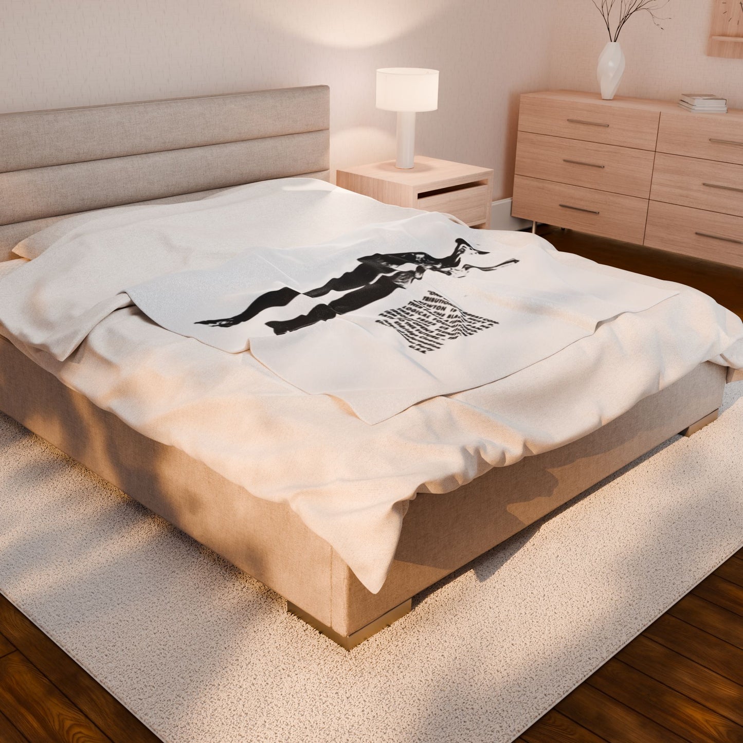 Velveteen Plush Blanket, Black Panther Party Leader Gift, Activist Home Decor, Huey P Newton Tribute, Cozy Throw Blanket
