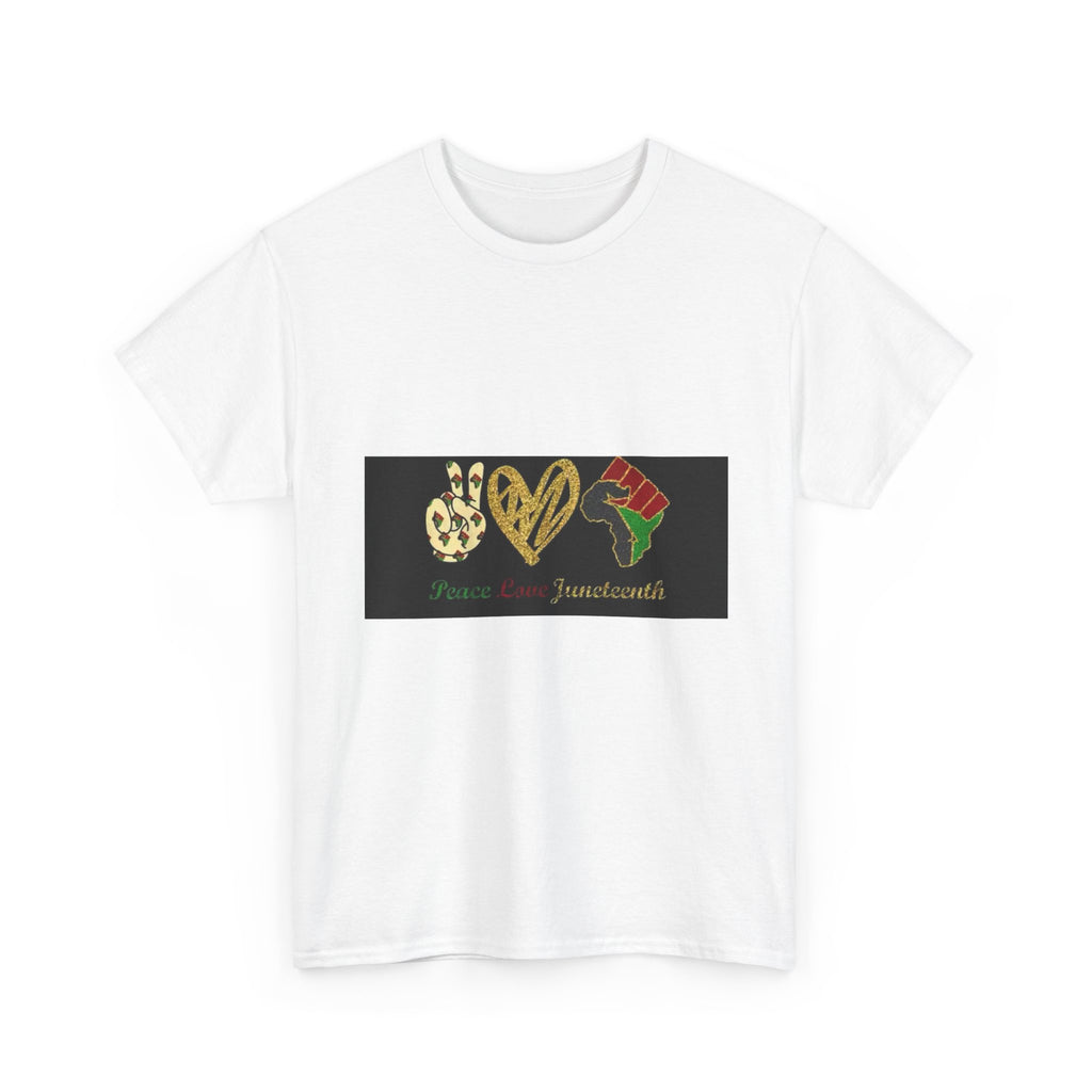 Peace Love Juneteenth Unisex Heavy Cotton Tee