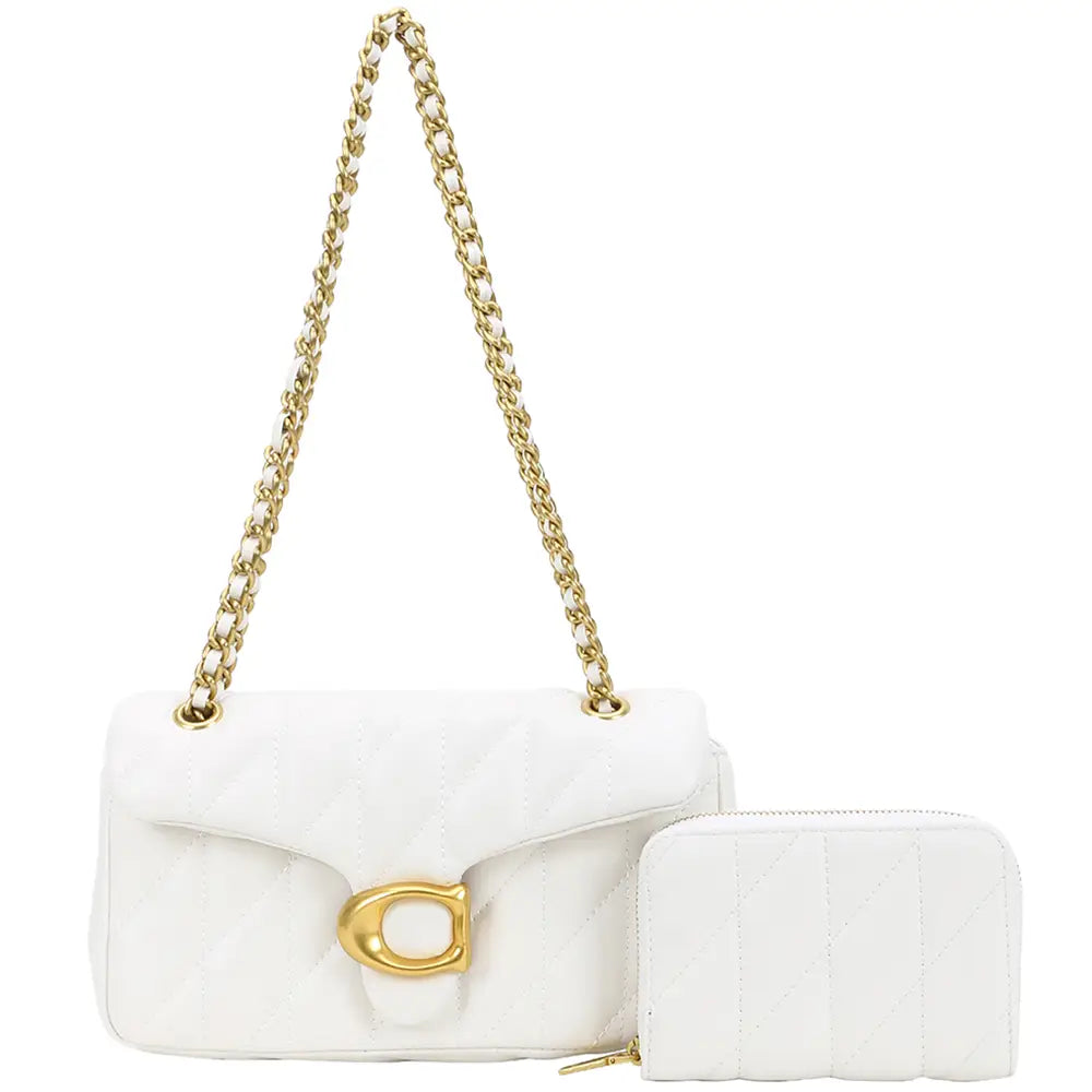 2IN1 Quilted Design Crossbody Bag W Wallet Set,