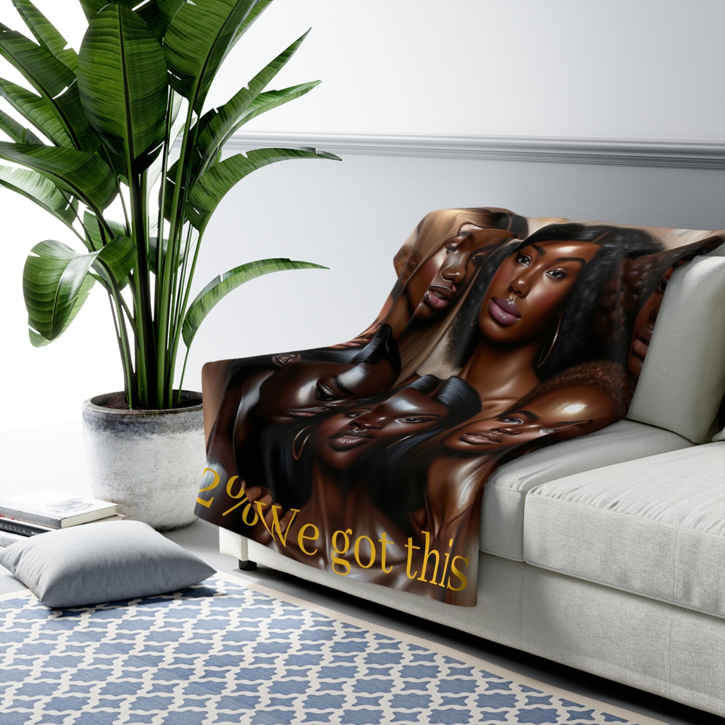 Sherpa Fleece Blanket, African American Women Empowerment Quote, Cozy Home Decor, Black Girl Magic Gift, Bedding Throw, Inspirational