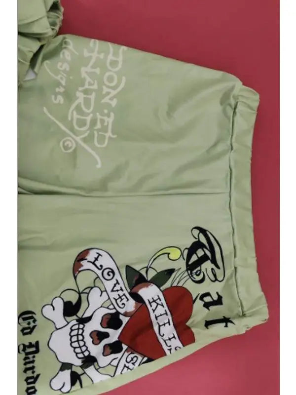 Graphic T Shirt and Shorts Set