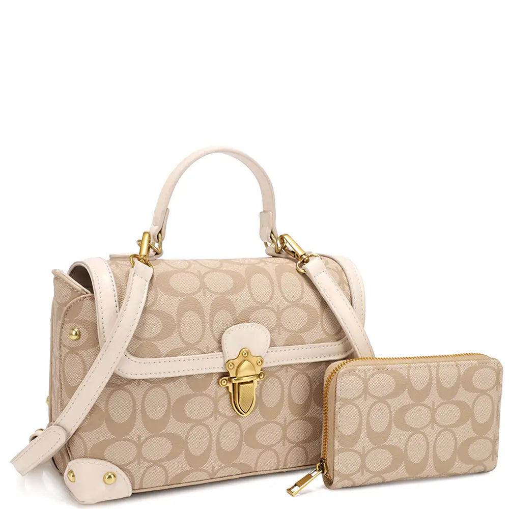 2in1 Oval Print Handle Satchel