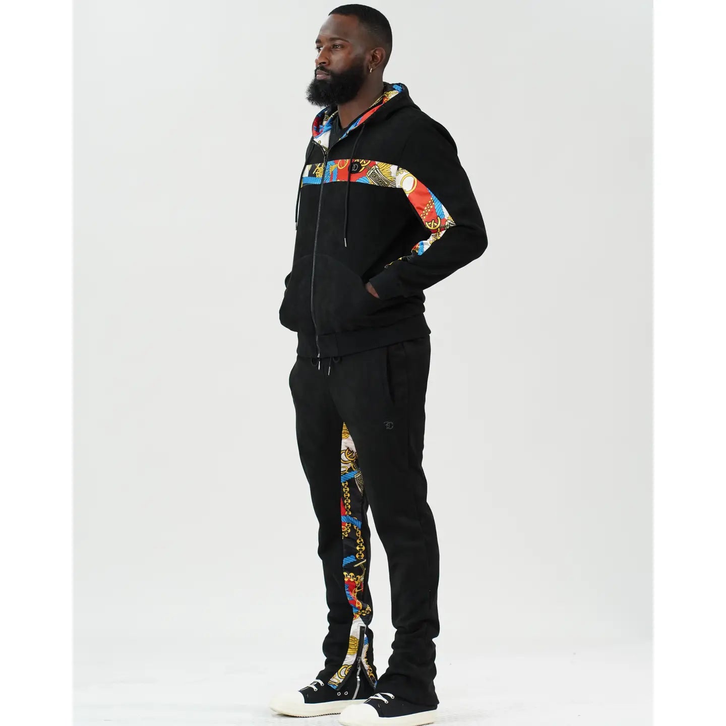 Alonzo Suede Reversible Set - Black