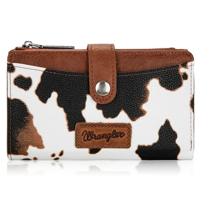 Wrangler Minimalist Wristlet Wallet with Phone Slot & RFID Protection & Smooth Zipper