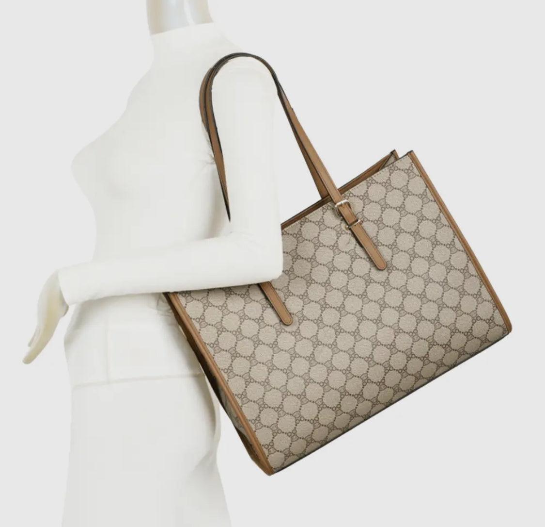 3IN1 Design Pattern Satchel W Backpack and Wallet