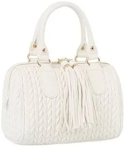 Braided Satchel with Tassel