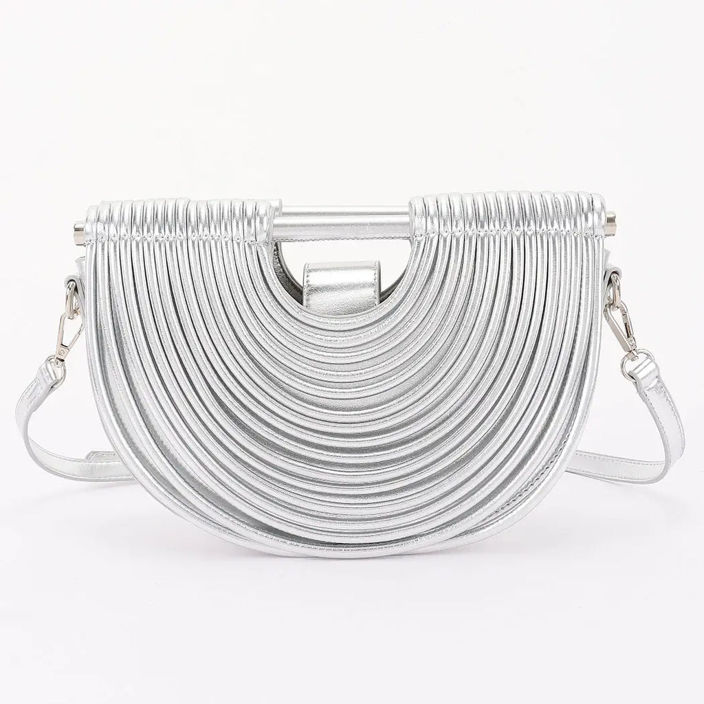 Metallic Faux Leather Noodle Bag case of 3 $29.00 MSRP $50.00