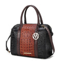 Ember Faux Crocodile-Embossed Vegan Leather Women’S Satchel