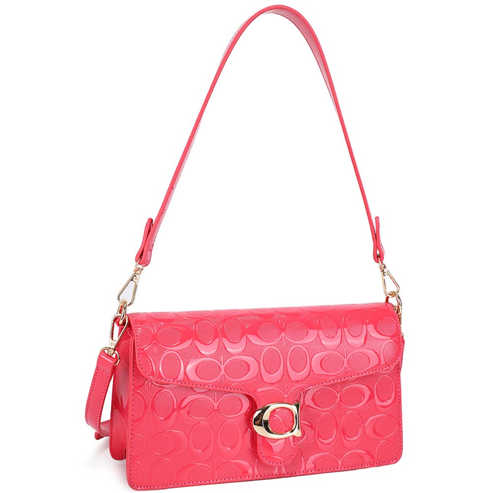 Oval Pattern Design Shoulder Crossbody Bag
