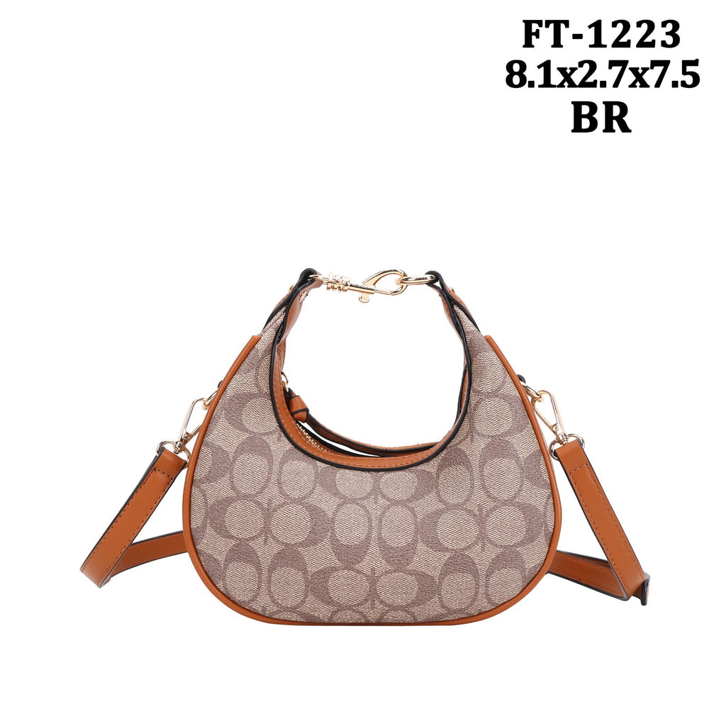 Oval Print Design Crossbody Bag
