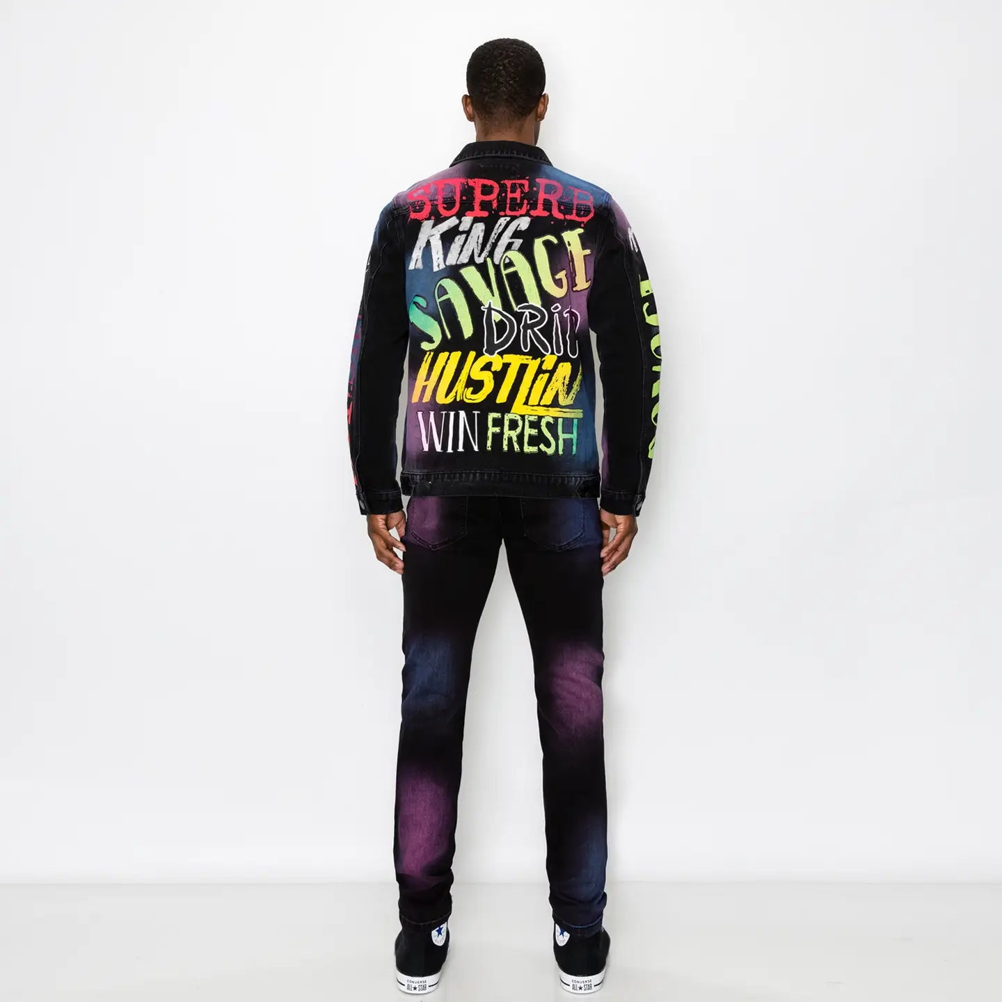 Airbrush Scribble Denim Jacket