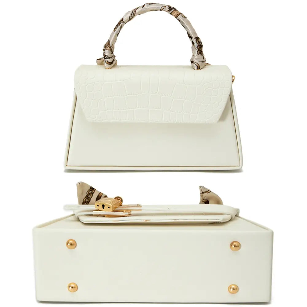 2IN1 Fashion Croc Smooth Texture Key Lock Scarf