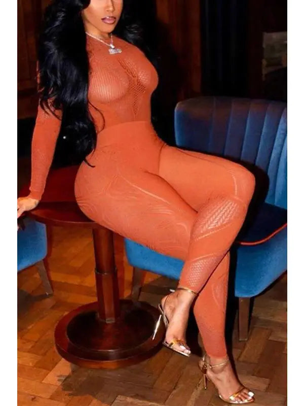 Crochet Mesh Jumpsuits