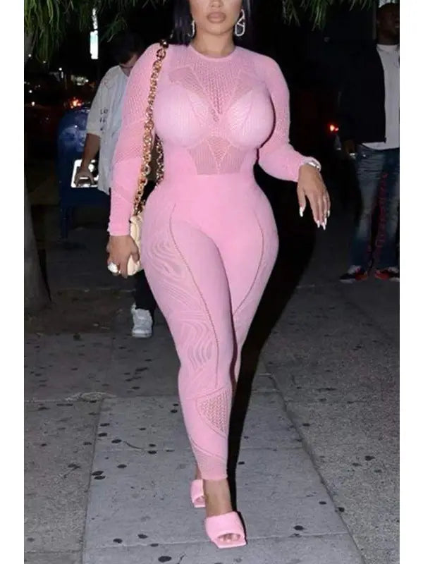 Crochet Mesh Jumpsuits