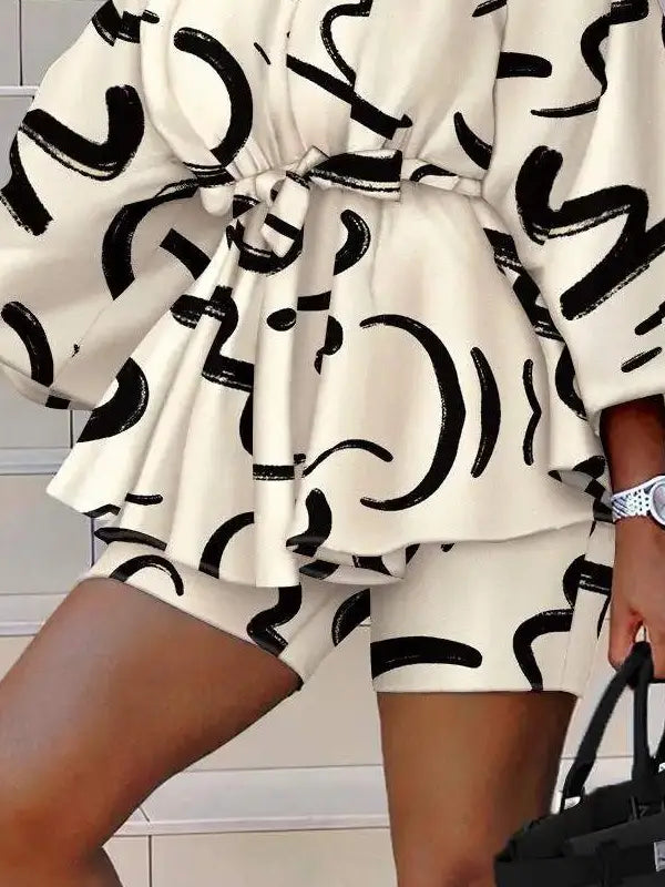 Chic Women's Boho Printed Off-Shoulder