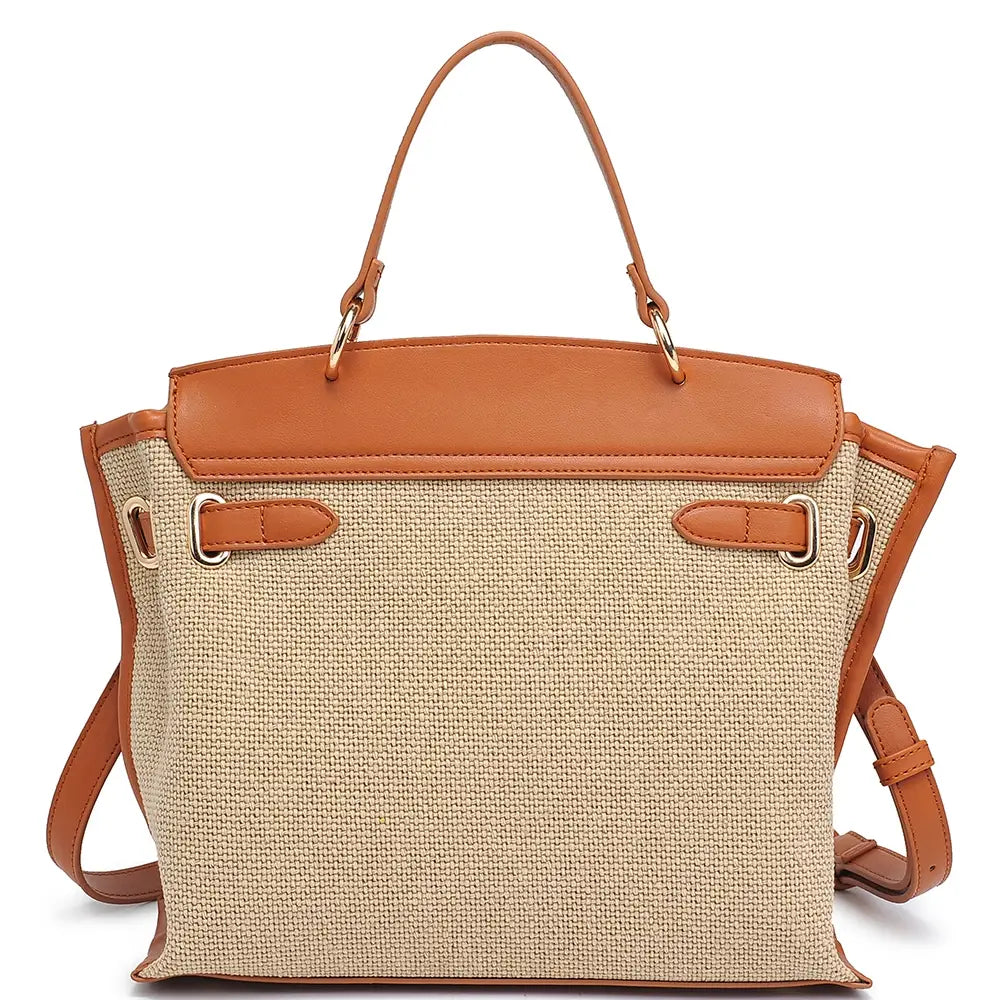 Stylish Woven Design Handle Satchel Bag case of 1 $70.25 MSRP $106.99