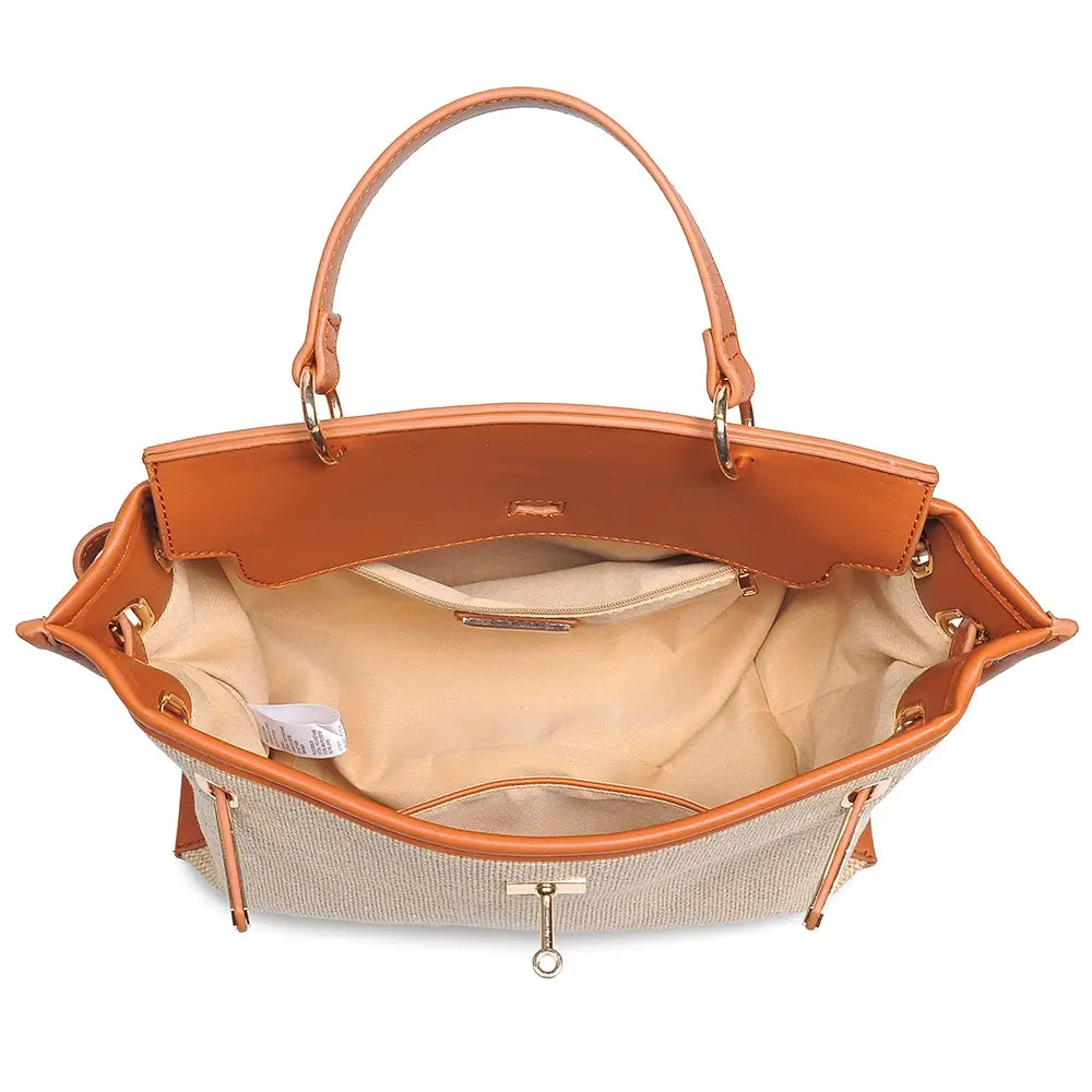 Stylish Woven Design Handle Satchel Bag case of 1 $70.25 MSRP $106.99