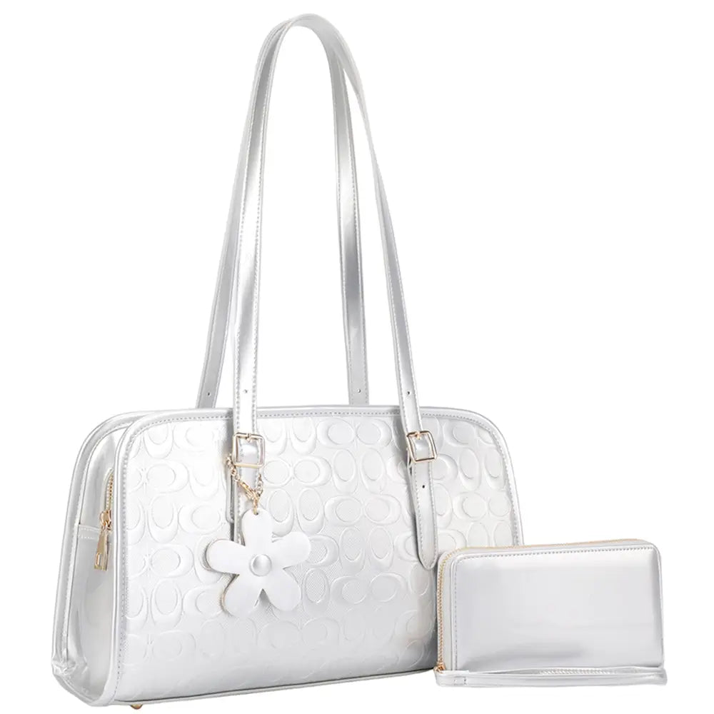 2IN1 Oval Print Design Shoulder Bag W Wallet Set case of 3
$40.00 MSRP $82.99